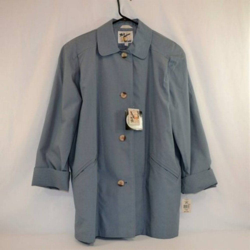 Fen-Nelli Misty Harbour Lightweight  Coat Size 13 14 Ladies Vintage 90s
